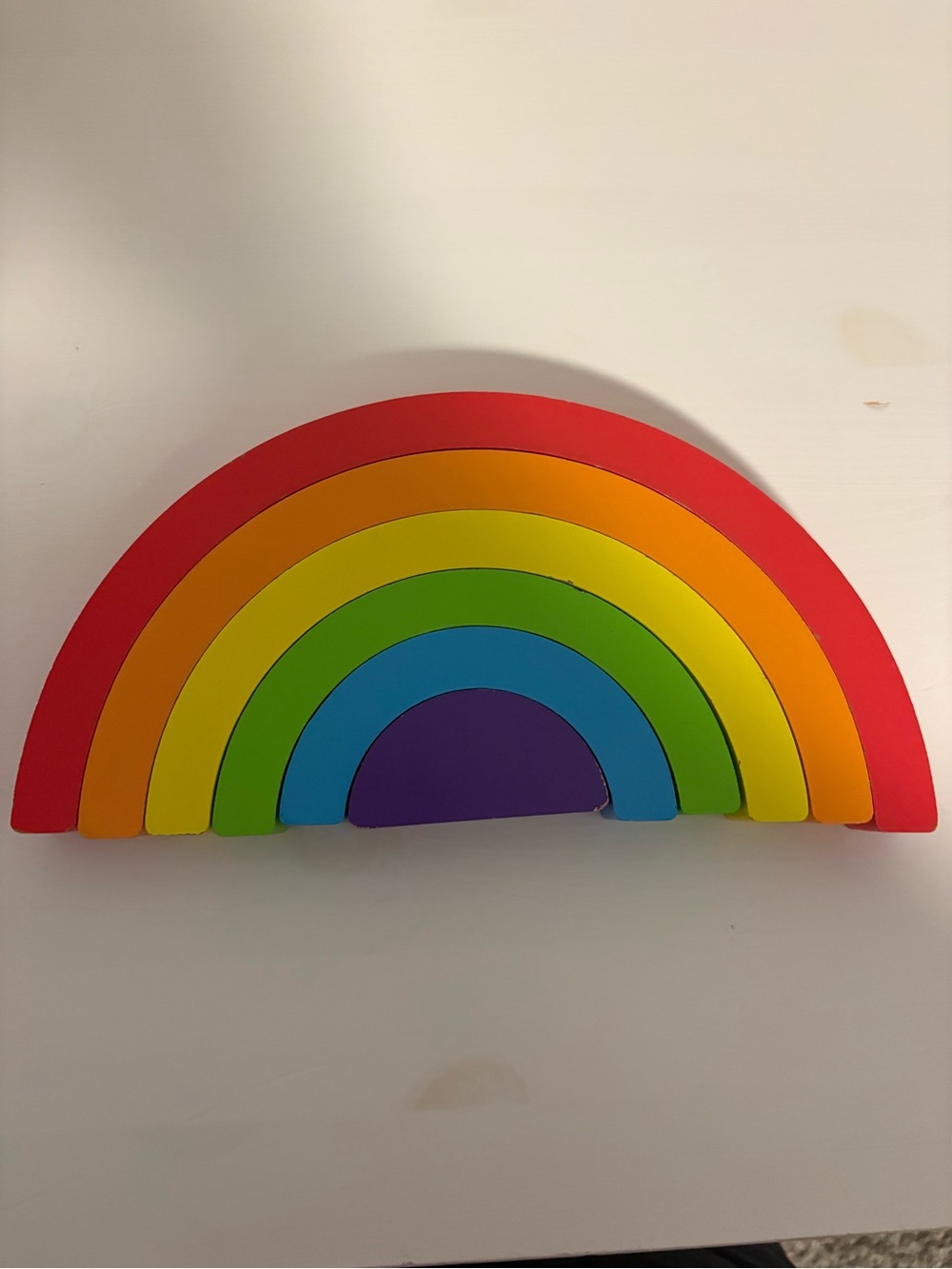Rainbow stacking puzzle / room or nursery decor